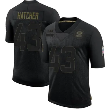 Men's Nike Green Bay Packers Broughton Hatcher 2020 Salute To Service Jersey - Black Limited